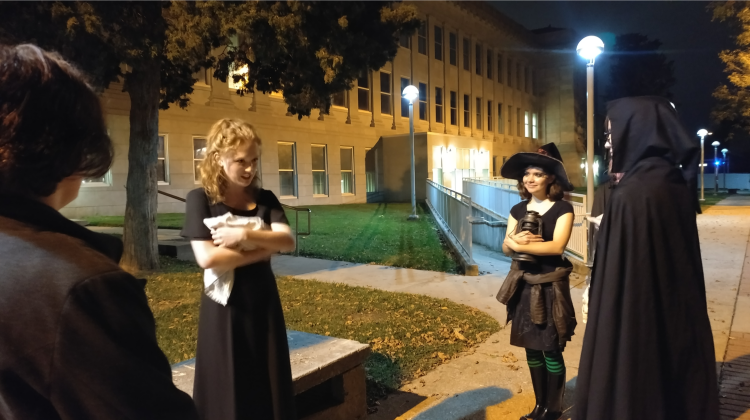 Students recount a tale on the MSU Haunted Tour