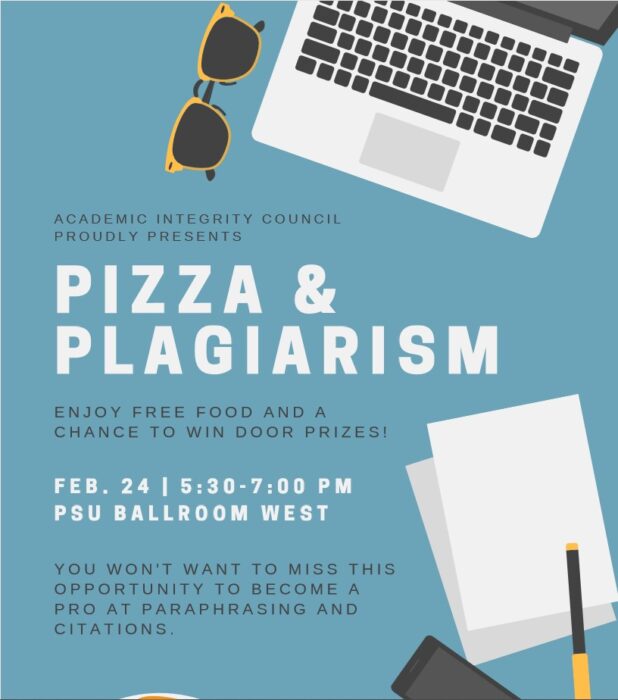 Pizza & Plagiarism Flyer