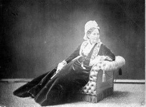 A black and white photo of Anne Hampton Brewster in 1874 (Photo credit to Library Company of Philadelphia)