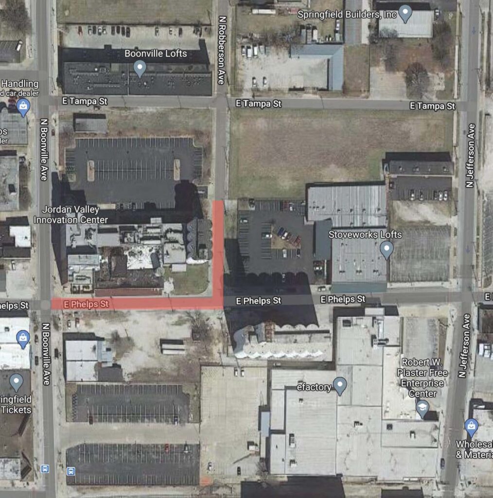 Phelps Street and Robberson Avenue Street Closure Downtown Campus