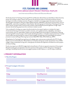 Screenshot of the Education Abroad Proposal Template