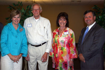 Jack and Inez Pahlmann, West Plains, recently established the Pahlmann Family Endowed Scholarship at Missouri State University-West Plains.  The scholarship will benefit graduates of high schools in Ozark County, Inez’s home county.  From left above are Missouri State-West Plains Director of Development Elizabeth Grisham, Jack and Inez Pahlmann, and Missouri State-West Plains Chancellor Dr. Drew Bennett.  (Missouri State-West Plains Photo)