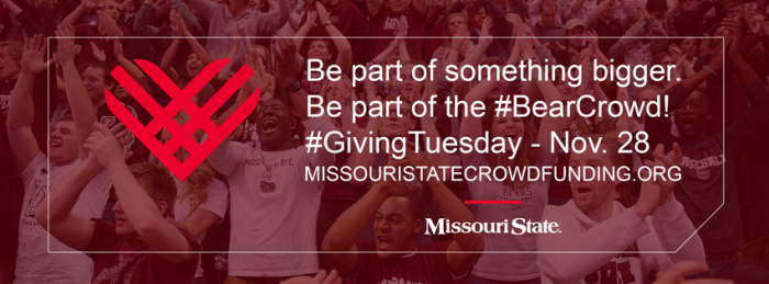 Be part of something bigger. Be part of the #BearCrowd! #GivingTuesday Nov. 28