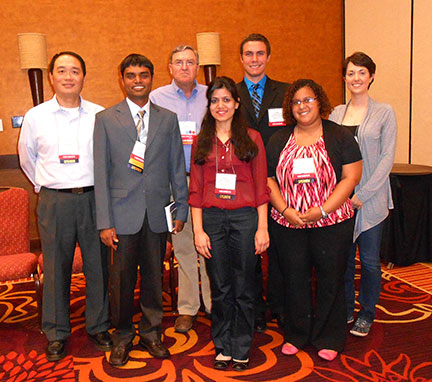 Back from left: Dr. Hwang, Dr. Andy Walker, Logan Duncan, Bridgette Williams. Front from left: Surya Sapkota, Pradya, Mia Mann.
