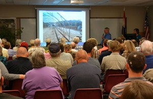 Norman Kilmer of Morgan County Seed presented information on high tunnel construction.
