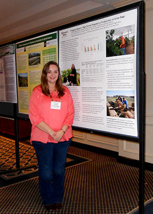 Jennifer Morganthaler, a graduate student in Agriculture presented information on the raspberry project she is working on for her Master's thesis.