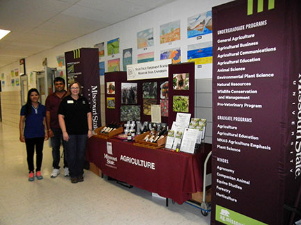 Our booth featured fruit growing information, student recruitment materials and a display of our wines, jams and honey.