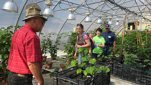 The State Young Farmers enjoyed the greenhouse tour.