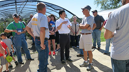 The greenhouses were featured on the campus tour.