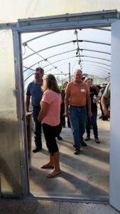 We ended the day with a tour of the greenhouse demonstrations that included basil, ginger, tomatoes and eggplants in grow bags. We ended the day with program evaluations and drawing for door prizes.
