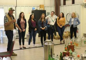 After introductions at Faurot Hall, the grad students toured the distillery.