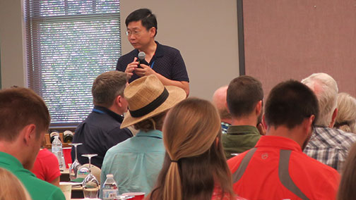 Dr. Qiu fields questions on his research program