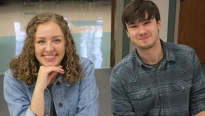 Grad students Sadie and Bryce are going to graduate this semester.
