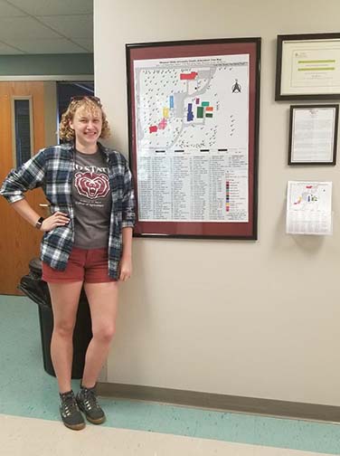 Emily is working on a minor in GIS and single-handedly update the Ozark Arboretum map using freeware. A GPS based map is the base-line for any precision agriculture system.
