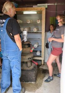 Emily talks about the Shroom Room cabinets. She also discussed our compost demonstration outside.