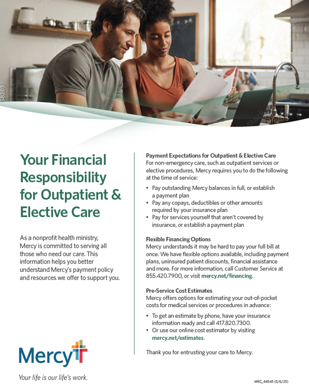 Mercy Financial Clearance Policy