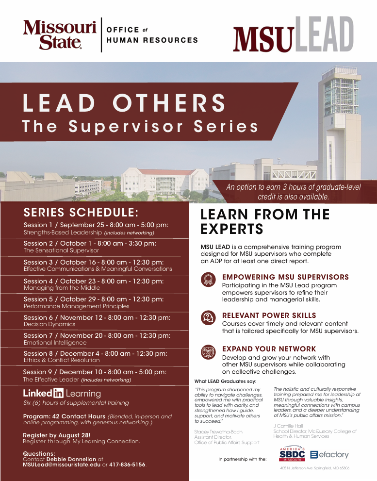 MSU LEAD Others: The Supervisor Series Fall 2026 Flyer