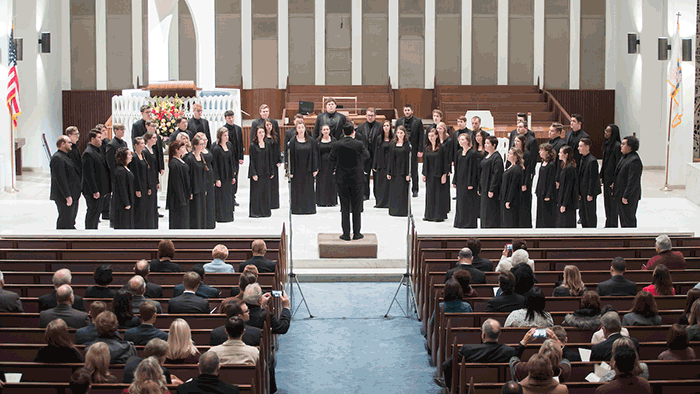 Chorale performs at a church in Washington, D.C.