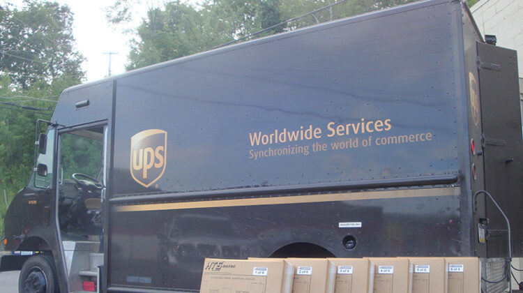 A UPS truck.