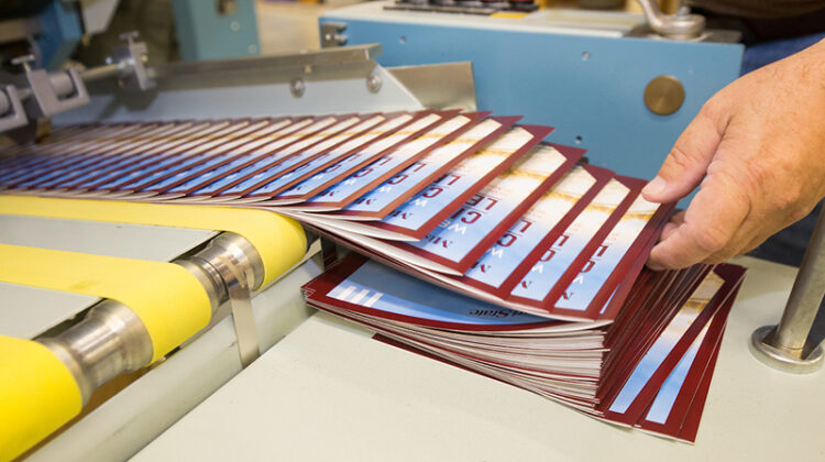 Booklets being printed.