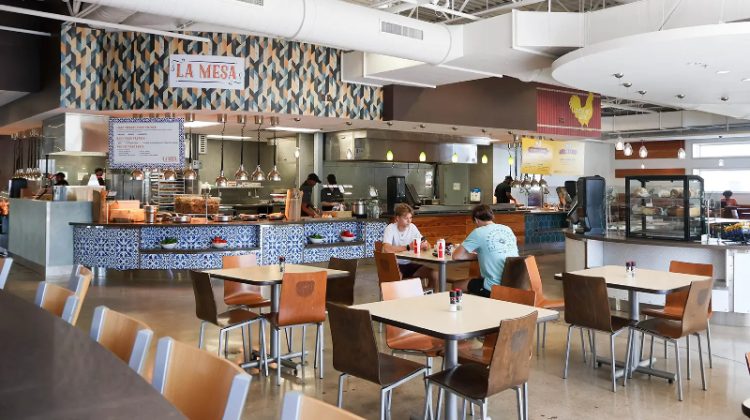 A Chartwells dining center on campus.