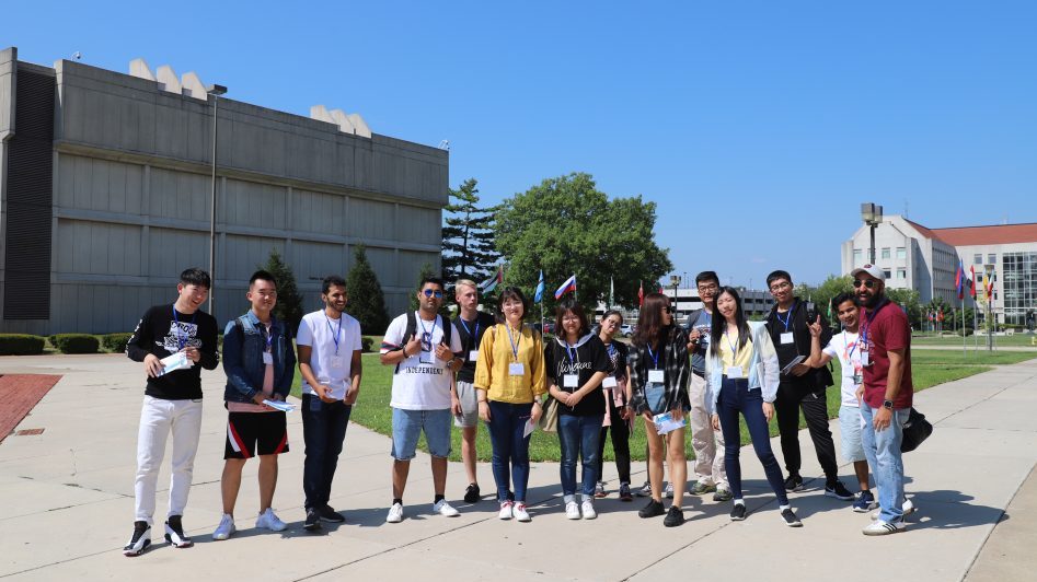New international students tour the Missouri State University campus