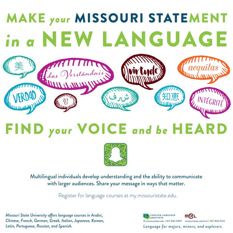 Make your statement in a foreign language at Missouri State University