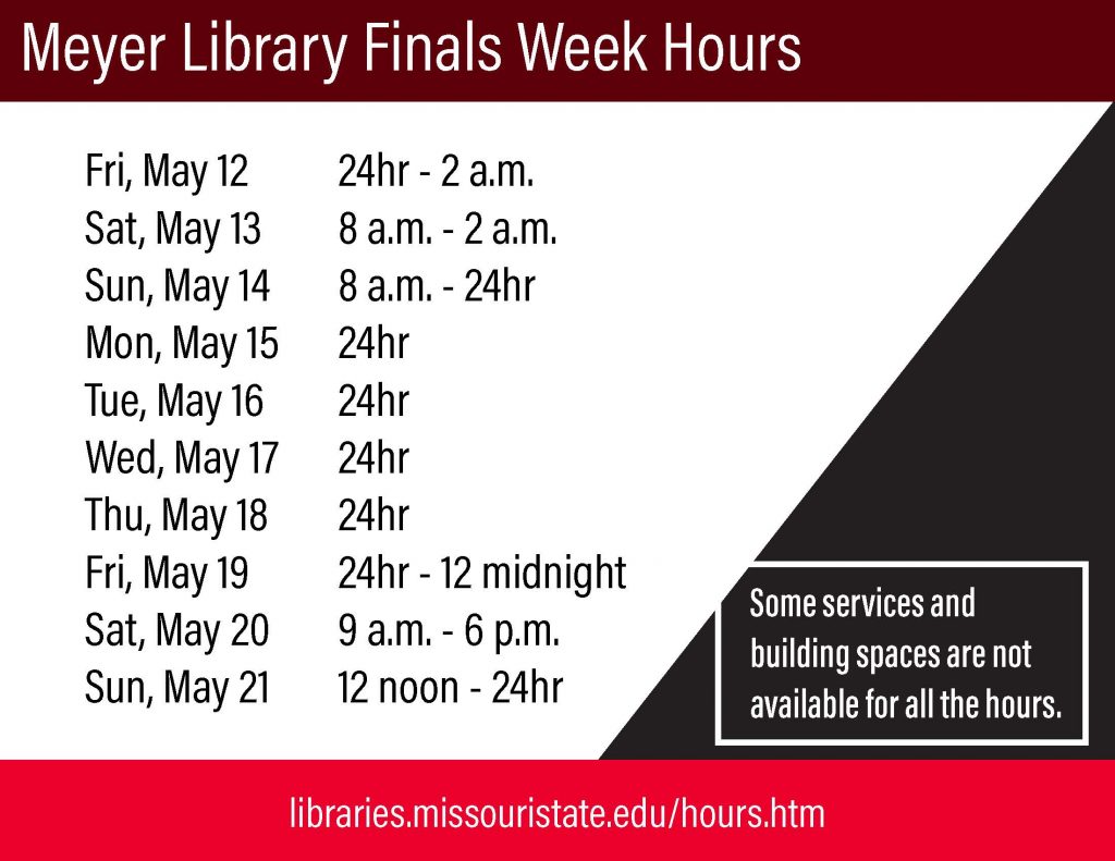 Meyer Library Finals Hours