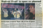 A newspaper clipping about "The Normal Heart"