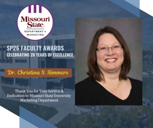 SP26 Faculty Awards Celebrating 20 years of excellence Dr. Christina