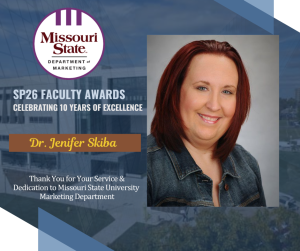 SP26 Faculty Awards Celebrating 10 years of excellence Dr. Jenifer 