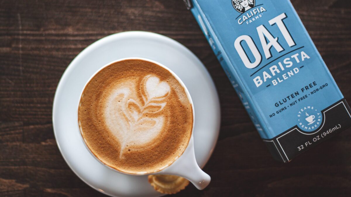 Coffee with oat milk