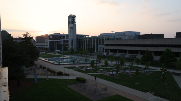 Campus views at sunset