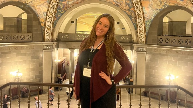 Cadence Arnold at the Missouri State Capitol.