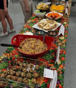 The food students learned to cook at the Teaching Kitchen.