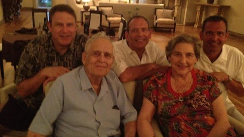 Fred M. and Ramona McQueary with their sons David, Mark and Dr. Fred at their 60th anniversary celebration in 2012.
