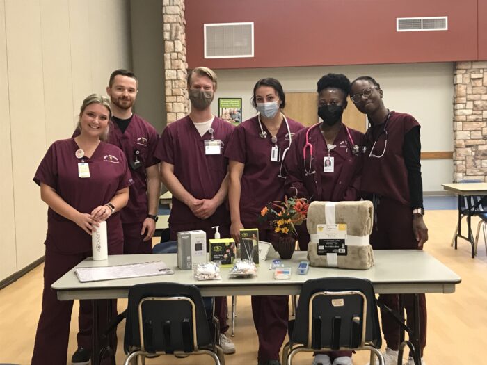 Nursing students at community center.