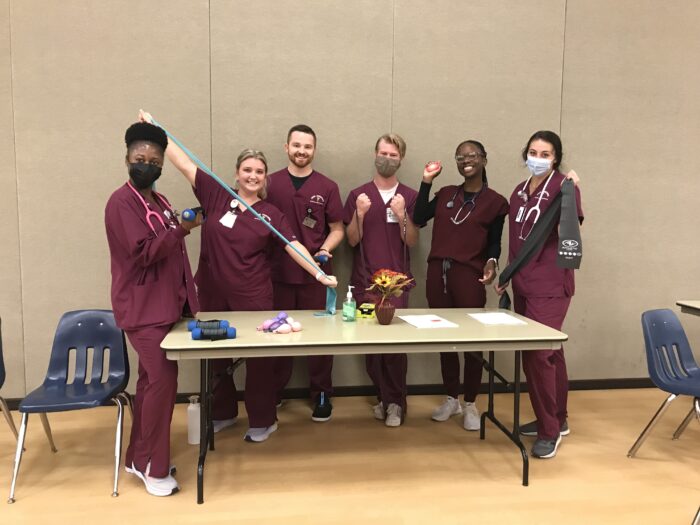 Nursing students at community center.