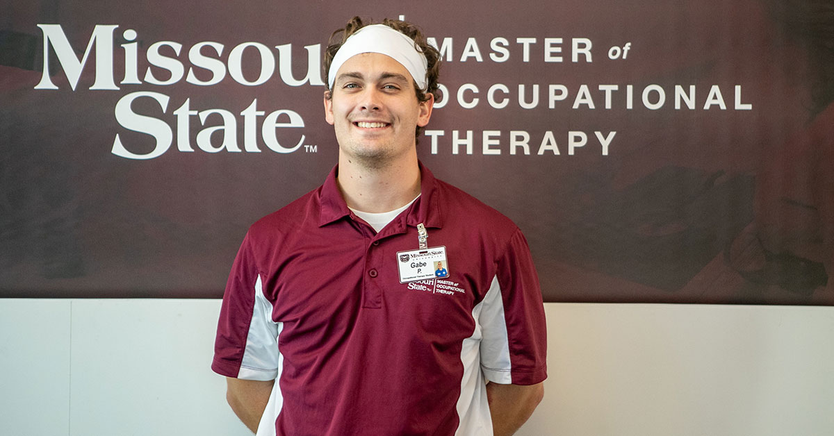 Gabe Purdy, Master of Occupational Therapy student at Missouri State.