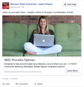 MSU Provides Options - Learn as you learn best - seated, online or through a combination of both. 