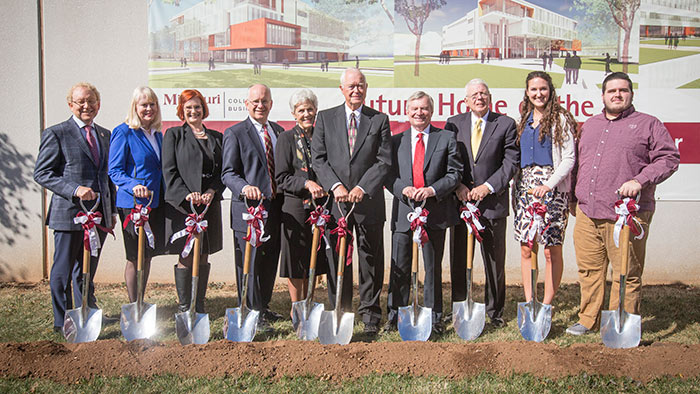 Ground breaking at Glass Hall