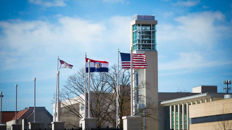 Flags flying at Missouri State University