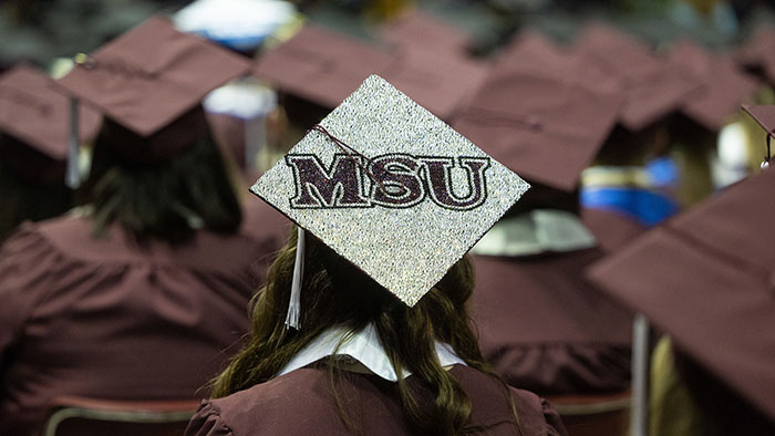 An MSU Commencement Ceremony in progress.