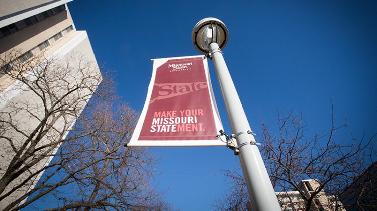 A Make Your Missouri Statement banner on campus.