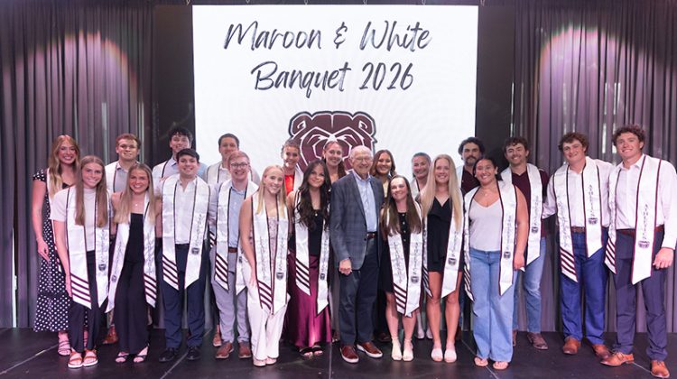 A group photo at the Maroon and White Banquet 2026.