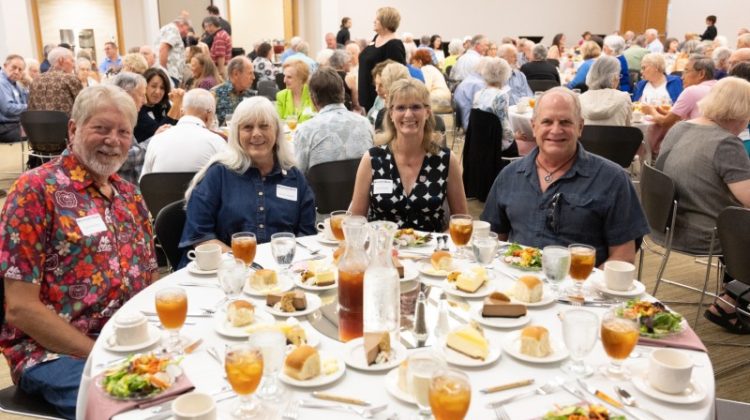 A group of staff at the Missouri State University emeriti dinner.