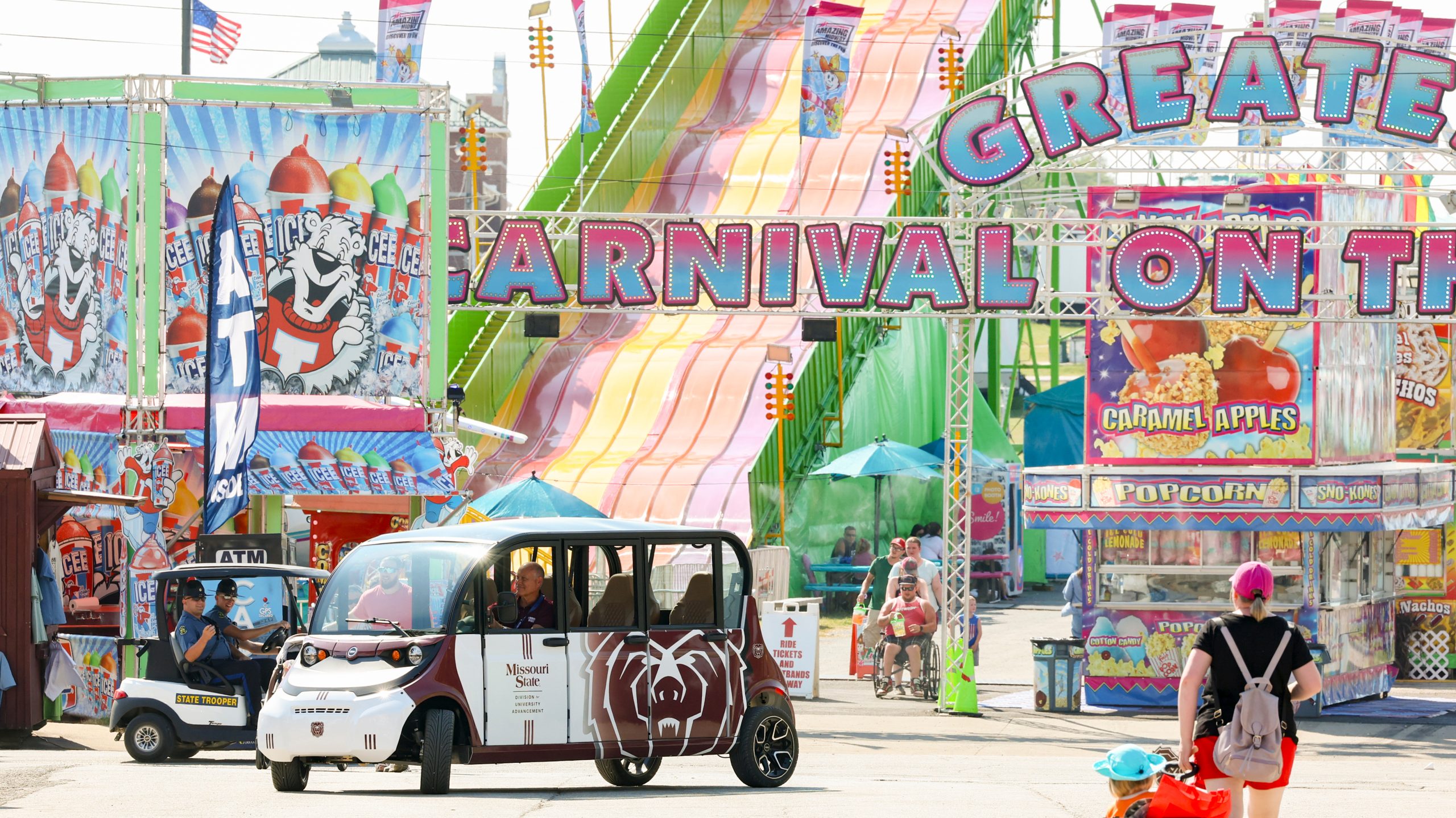 An MSU cart at the Missouri State Fair.