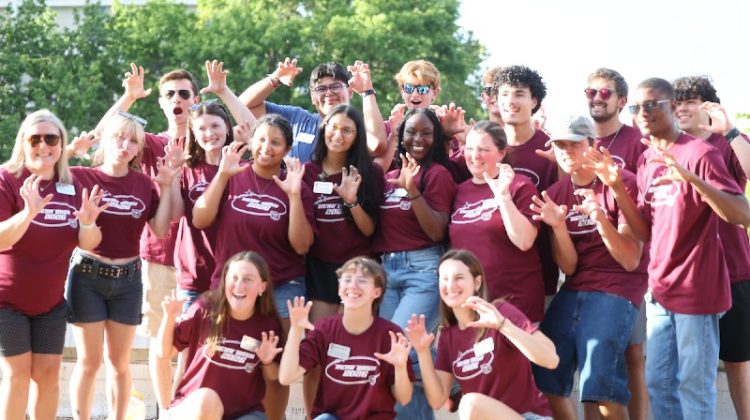 A group of students at Bear Bash.