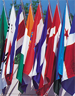 group of international flags