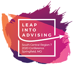 Leap into Advising - NACADA Region 7 Conference Logo for 2020